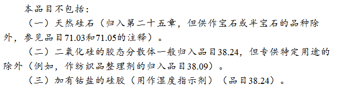 二氧化硅的归类 商品预归类 商品归类争议